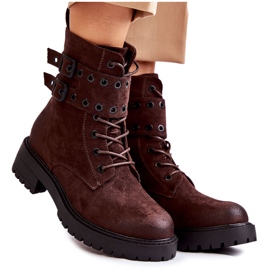 Bottes chaudes en daim pour femme Marron Argent brun