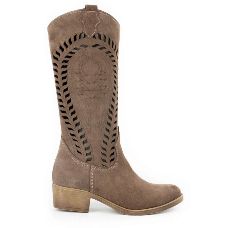 Olivier Bottines ajourées cuir femme Carla marron brun