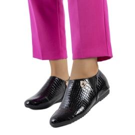 Chaussures Nelec laquées noires le noir