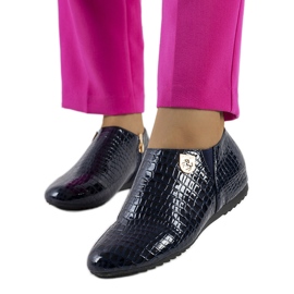 Chaussures Nelec laquées bleu marine