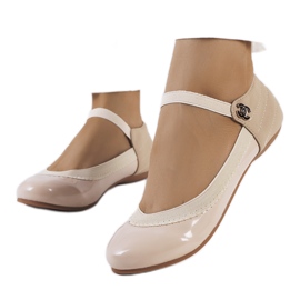 Ballerines beiges à élastique Hari
