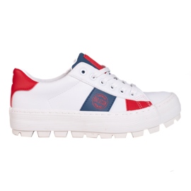 Baskets Big Star pour femme KK274041 blanc rouge bleu marine