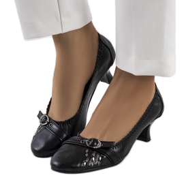 Escarpins noirs à bande élastique Djoko