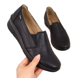 Helios Cuir, chaussures à enfiler le noir