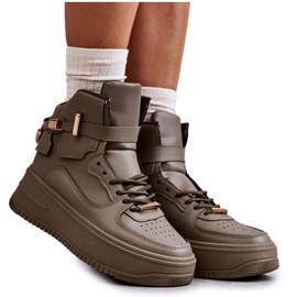Chaussures de sport hautes et chaudes pour femmes Lexa Green kaki vert Chaussures de sport hautes et chaudes pour femmes Lexa Green kaki vert
