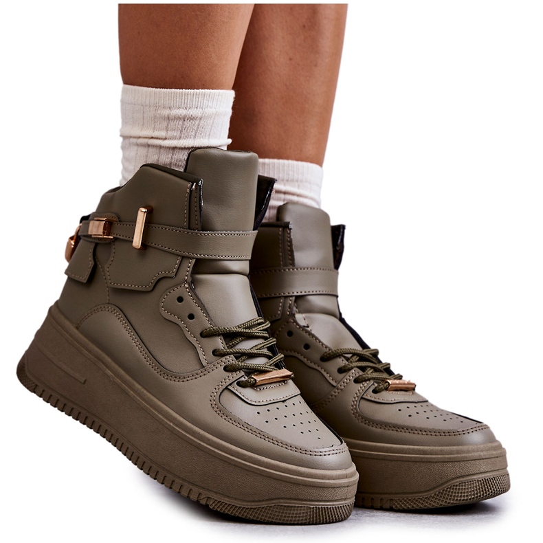 Chaussures de sport hautes et chaudes pour femmes Lexa Green kaki vert