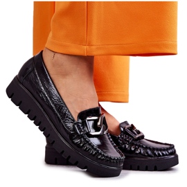 PL5 Mocassins en cuir pour femmes sur la plate-forme Venesia noire le noir PL5 Mocassins en cuir pour femmes sur la plate-forme Venesia noire le noir