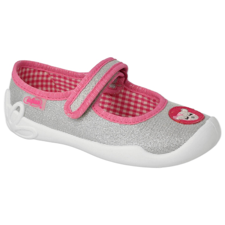 Befado chaussures enfants avec velcro 114X501 argent/rose