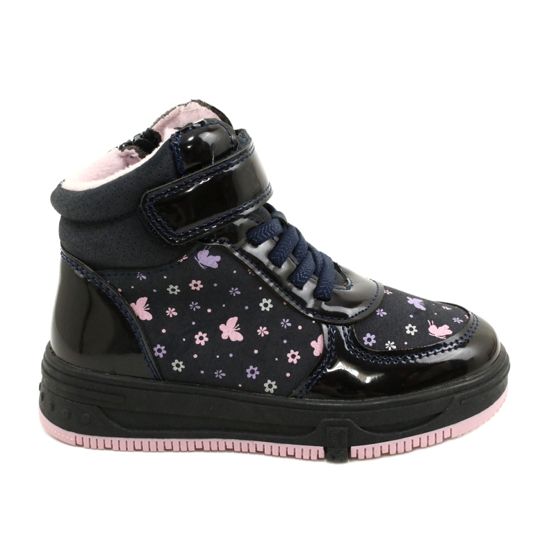 American Club American Boots Bottes chaudes XD66 Bleu marine rose