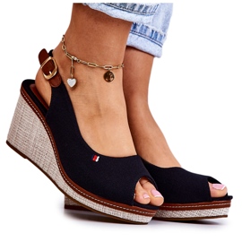 PS1 Sandales Confortables Femme Avec Boucle Noir Thallas
