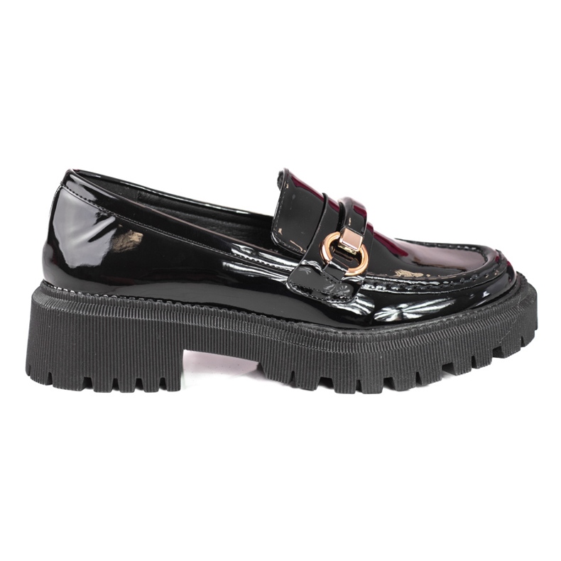 Mocassins Shelovet femme laqué noir le noir