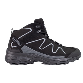 Chaussures de trekking hautes à lacets pour hommes DK noir