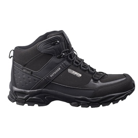 Chaussures de trekking à lacets DK pour hommes avec une tige haute noir