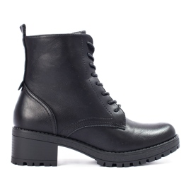 Bottines à lacets classiques noires pour femmes