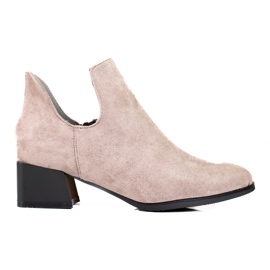 Bottes pour femmes grises avec une coupe Daszyński Bottes pour femmes grises avec une coupe Daszyński