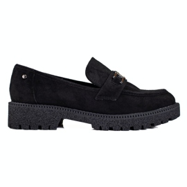 W. Potocki Mocassins femme Potocki en daim noir