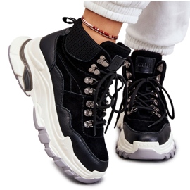Chaussures de sport hautes pour femmes GOE KK2N4098 Noir