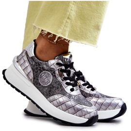 Chaussures de sport pour femmes à semelle compensée GOE KK2N4083 Argent