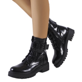 Bottines Tarrin laquées noires le noir