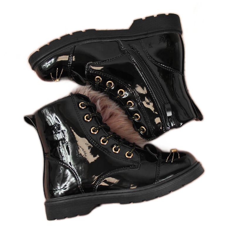 Bottes isolées Miss❤E noires avec oreilles pour fille le noir