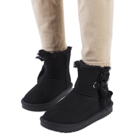 Bottes de neige noires à nœud Lachance le noir