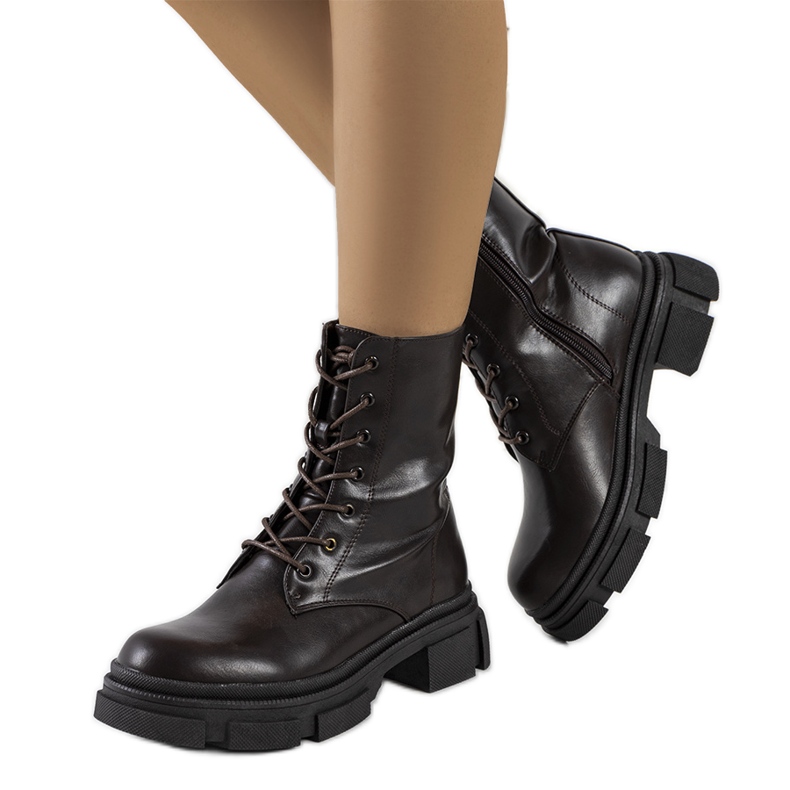 Bottines Holcomb marron mat brun
