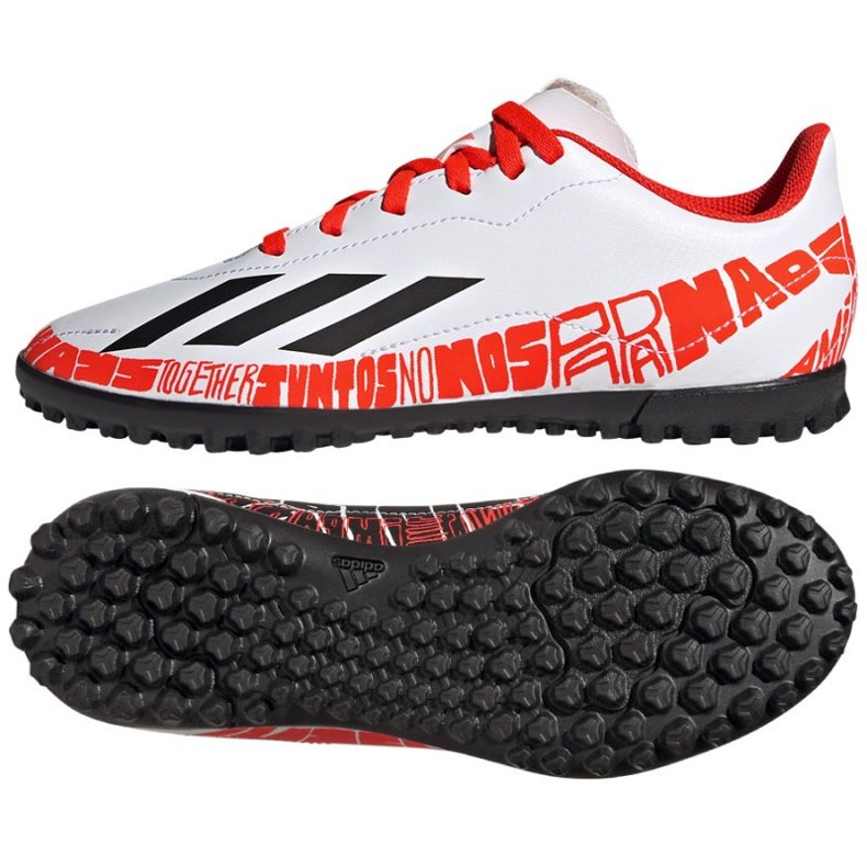Chaussures de football Adidas X Speedportal.4 Messi TF Jr GW8402 blanche blanche