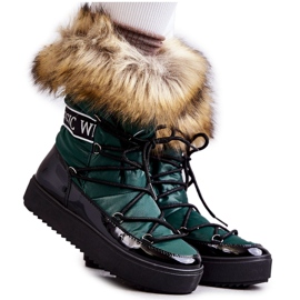 FM1 Bottes de neige à lacets pour femmes Vert Santero FM1 Bottes de neige à lacets pour femmes Vert Santero