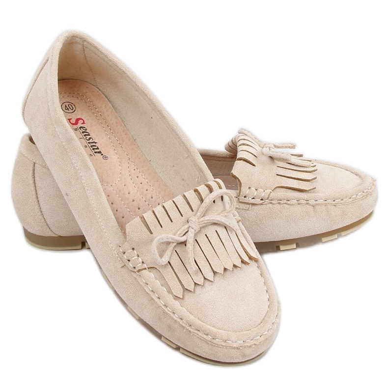 BM Mocassins femme Stacie Beige BM Mocassins femme Stacie Beige