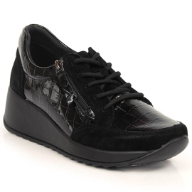 Chaussures femme en cuir sur le coin T.Sokolski noir