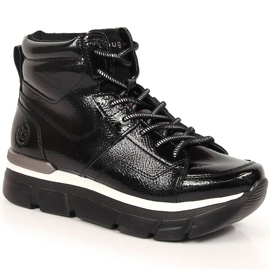 Baskets compensées femme Bugatti noires