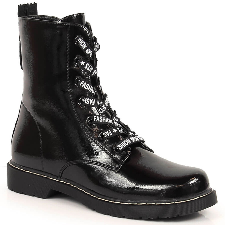 Bottines femme vernies isolées noires Vinceza le noir Bottines femme vernies isolées noires Vinceza le noir