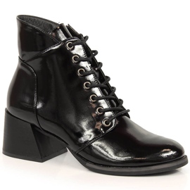 Bottes chaudes femme Vinceza noires à talons décoratifs