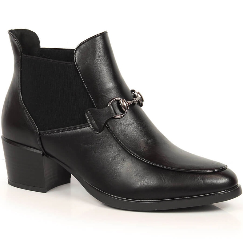 Noir Vinceza JAN150A bottes à enfiler noires pour femmes le noir