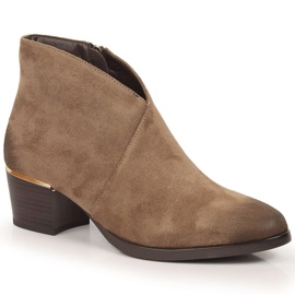 Filippo Bottes chaudes pour femmes en daim beige Vinceza