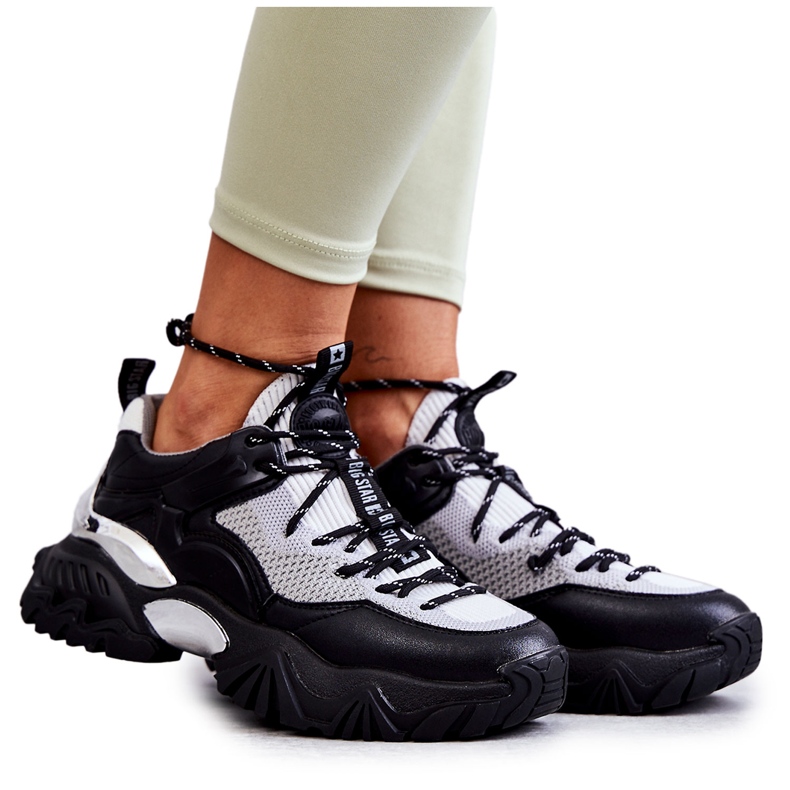 Chaussures de Sport pour Femme Memory Foam System Big Star KK274053 Noir-Gris le noir