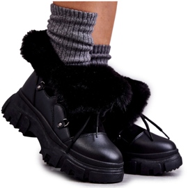 Noir Bottes chaudes noires Charles le noir