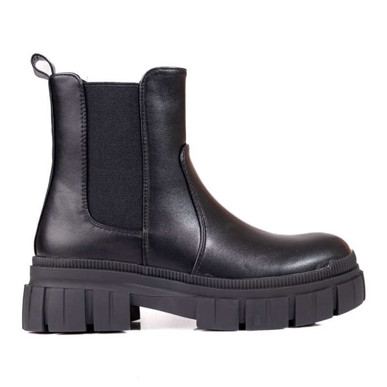 Bottines Chelsea pour femmes sur la plateforme Shelovet le noir Bottines Chelsea pour femmes sur la plateforme Shelovet le noir