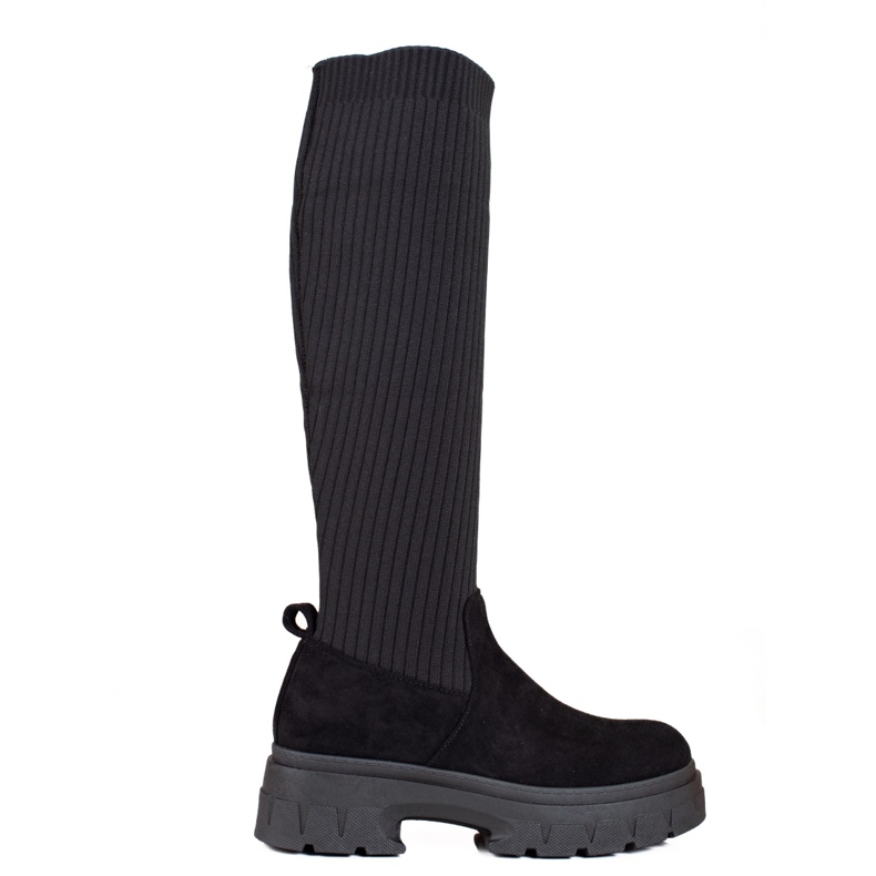 Bottes Shelovet pour femmes à tige souple noir Bottes Shelovet pour femmes à tige souple noir