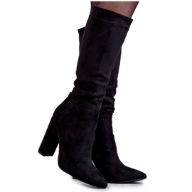 Bottines Tressa noires en daim classiques le noir