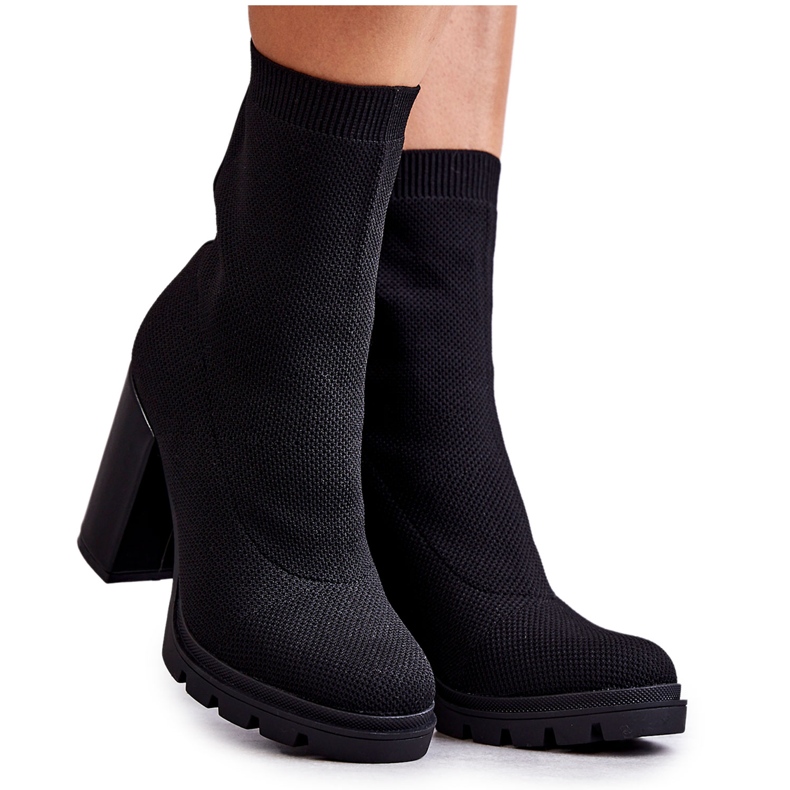 FB2 Bottines noires Louve Material pour femmes le noir