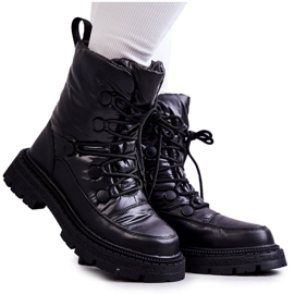 Bottes de neige à lacets pour femmes GOE KK2N4017 Noir