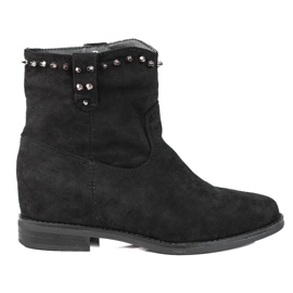 Bottes en daim pour femmes sur le coin Shelovet noir