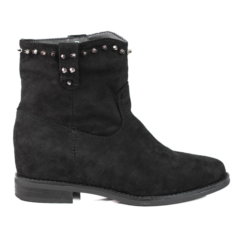 Bottes en daim pour femmes sur le coin Shelovet le noir
