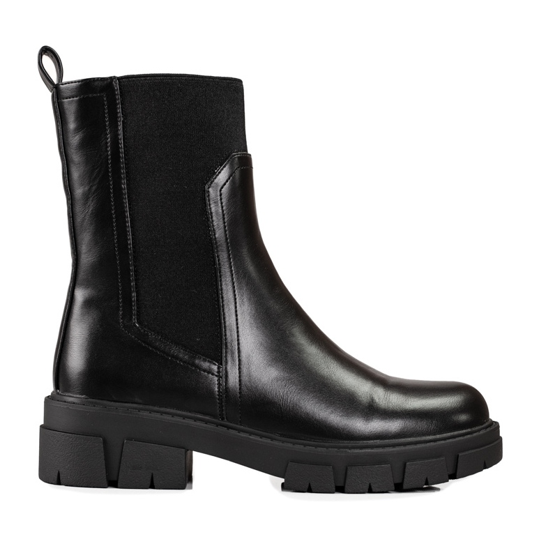 Bottines noires Vinceza pour femme à tige haute le noir Bottines noires Vinceza pour femme à tige haute le noir