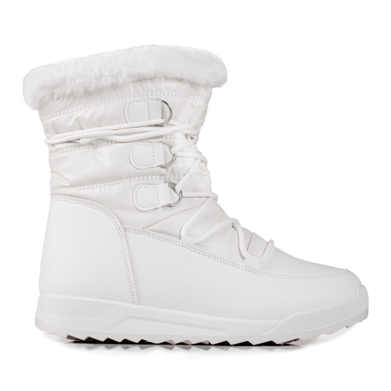 Bottes de neige pour femmes sur la plate-forme Shelovet blanc blanche