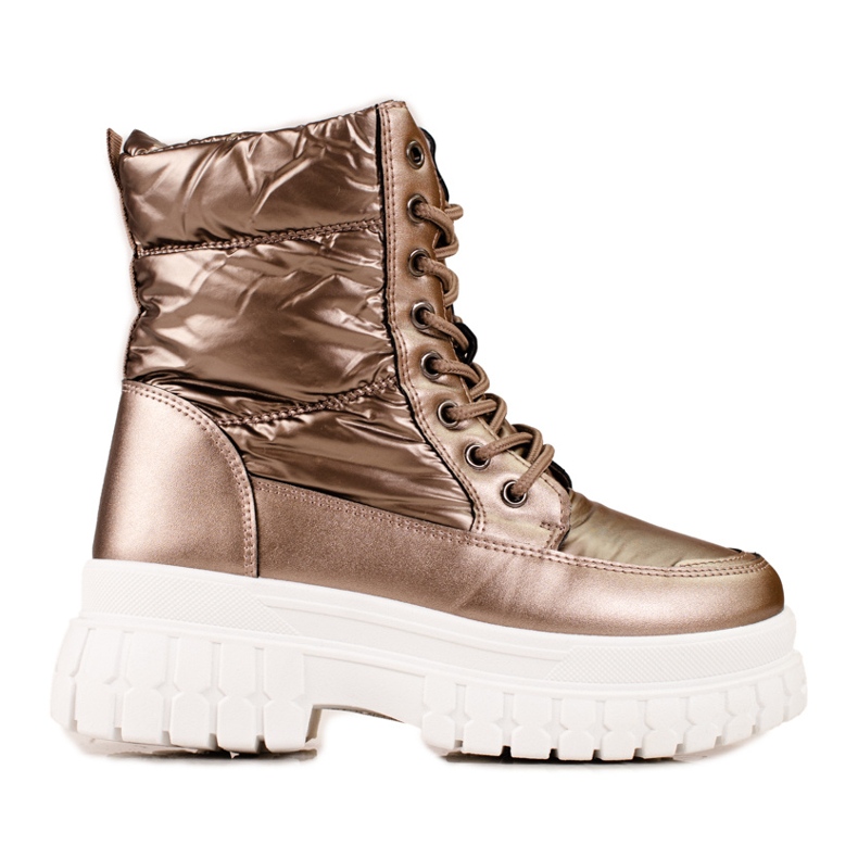 Bottes de neige marron pour femme avec laçage Shelovet brun