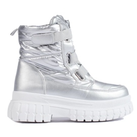Boots de neige femme avec scratch argenté