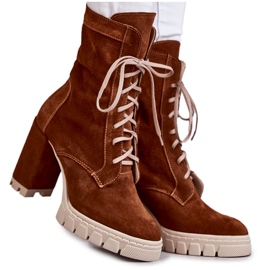 Bottes en daim pour femmes sur la plate-forme Edna marron brun Bottes en daim pour femmes sur la plate-forme Edna marron brun
