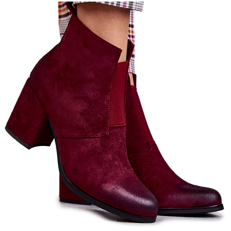 PL4 Bottines en Daim Classiques La.Fi 260035WI-SU Bordeaux rouge multicolore